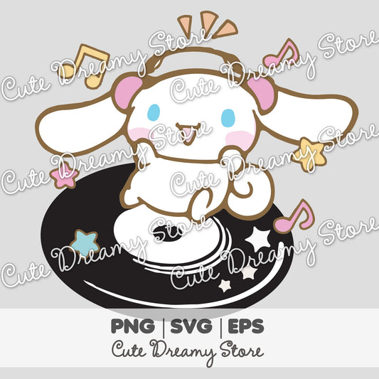 Musical Magic Cinnamoroll Clipart SVG / PNG / EPS vector