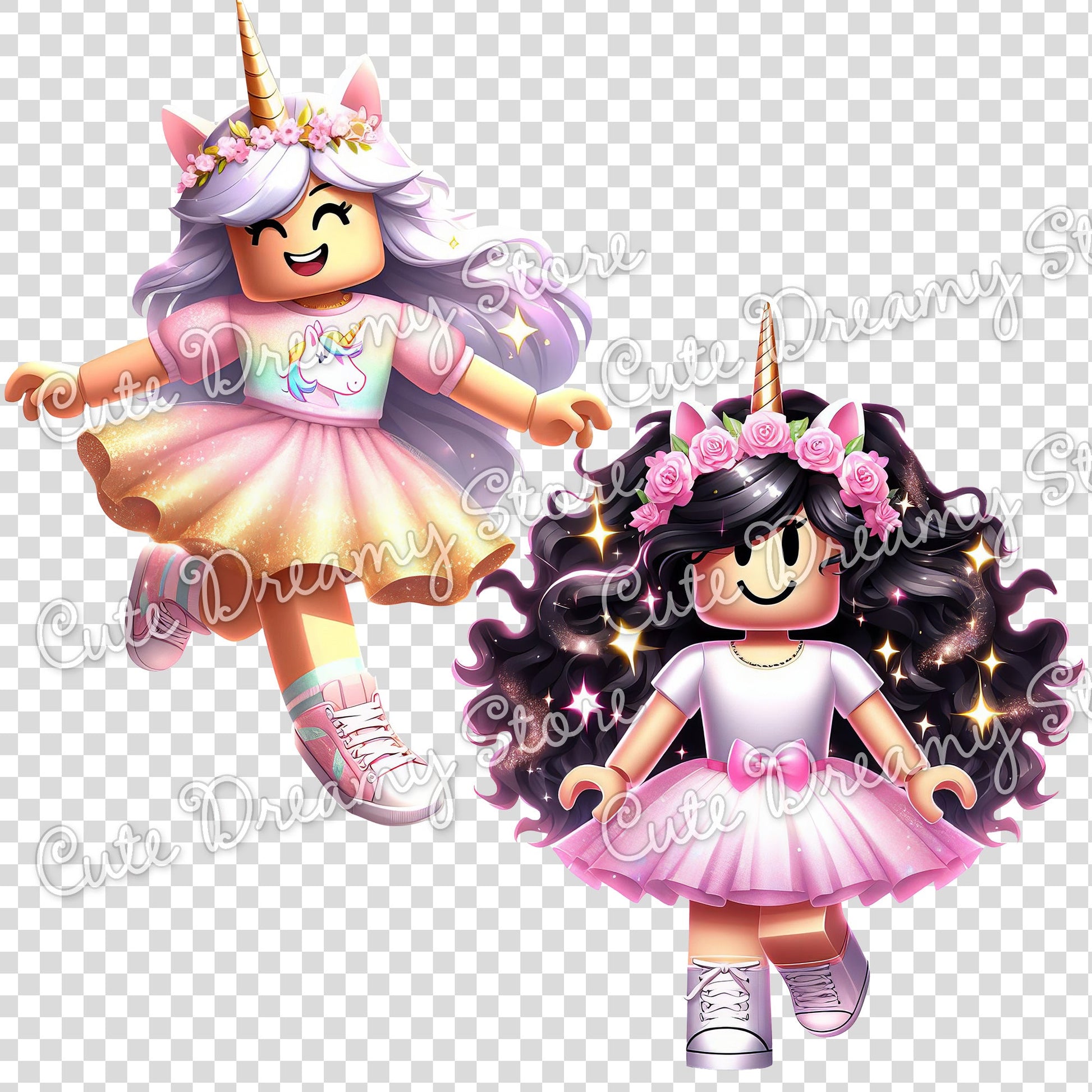 Roblox Unicorn Gamer Girls Clipart / PNG transparent Backgound - Cute Dreamy Store