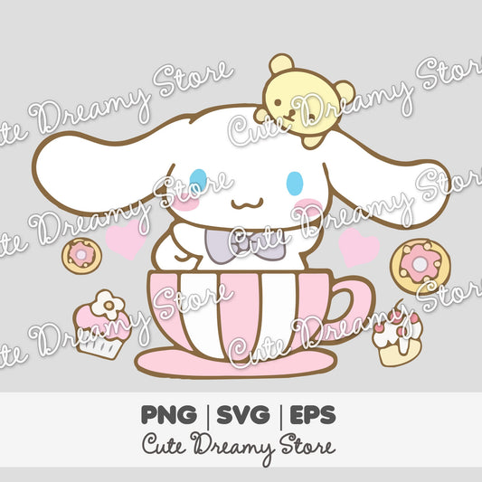 Tea time Cinnamoroll Clipart SVG / PNG / EPS vector 01