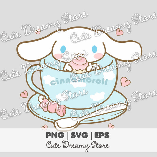 Tea time Cinnamoroll Clipart SVG / PNG / EPS vector 02