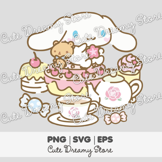 Tea time Cinnamoroll Clipart SVG / PNG / EPS vector 03