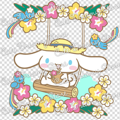 Tropical Cinnamoroll Clipart SVG / PNG / EPS vector