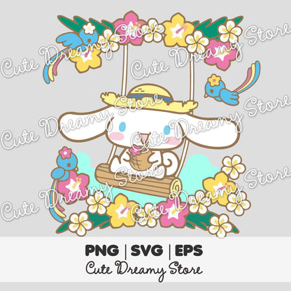 Tropical Cinnamoroll Clipart SVG / PNG / EPS vector