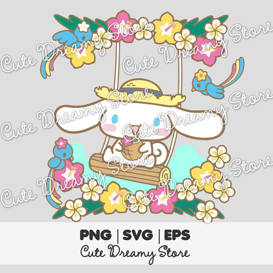 Tropical Cinnamoroll Clipart SVG / PNG / EPS vector